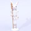 Resin Bunny Decor Easter Desk Statue Rabbit with Scepter Resin Rabbit Animal Sculpture Spring Creative Tabletop Ornaments for