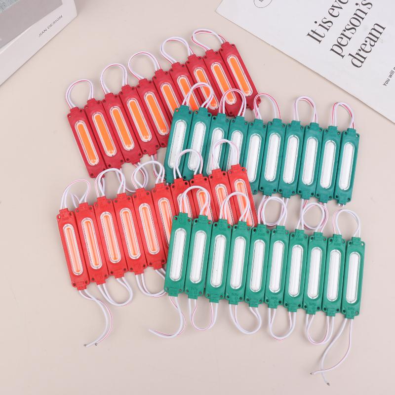 10Pcs/Lot 12V/24V Multicolour Led Modules Cob Light Backlight Shop Banner Waterproof Ip65 Decorations Warm White