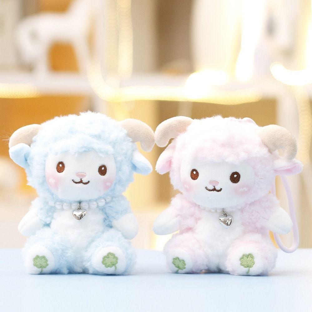 Fluffy Little Sheep Plush Keychain PP Cotton Sheep Plush Keyring Birthday Gift