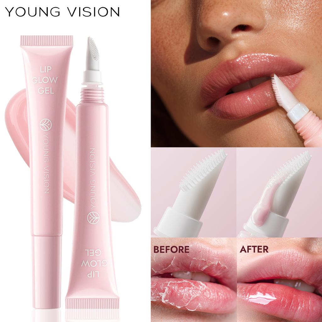 Soft Tube Silicone Brush Head Mirror Lip Gloss Lip Oil Nude Brown Plumping Lip Gloss Moisturising Transparent Lipgloss Beauty Cosmetics Makeup