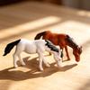 Micro Landscape Ornaments Realistic Horse Miniature Waterproof Small Horse Figurine for Moss Gardens Fish Tanks Desk Decor