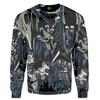 Spring and Autumn Men's Round Neck Sweater Comfortable Casual 3D Digital Tattoo Printed Long Sleeve Top