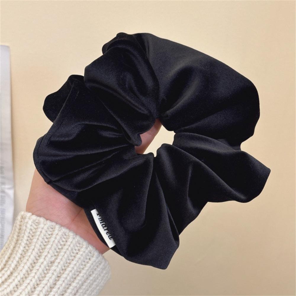 Solid Color Headwear Vintage Velvet Ponytail Holder Cute Rubber Hair Rope  Women Girl