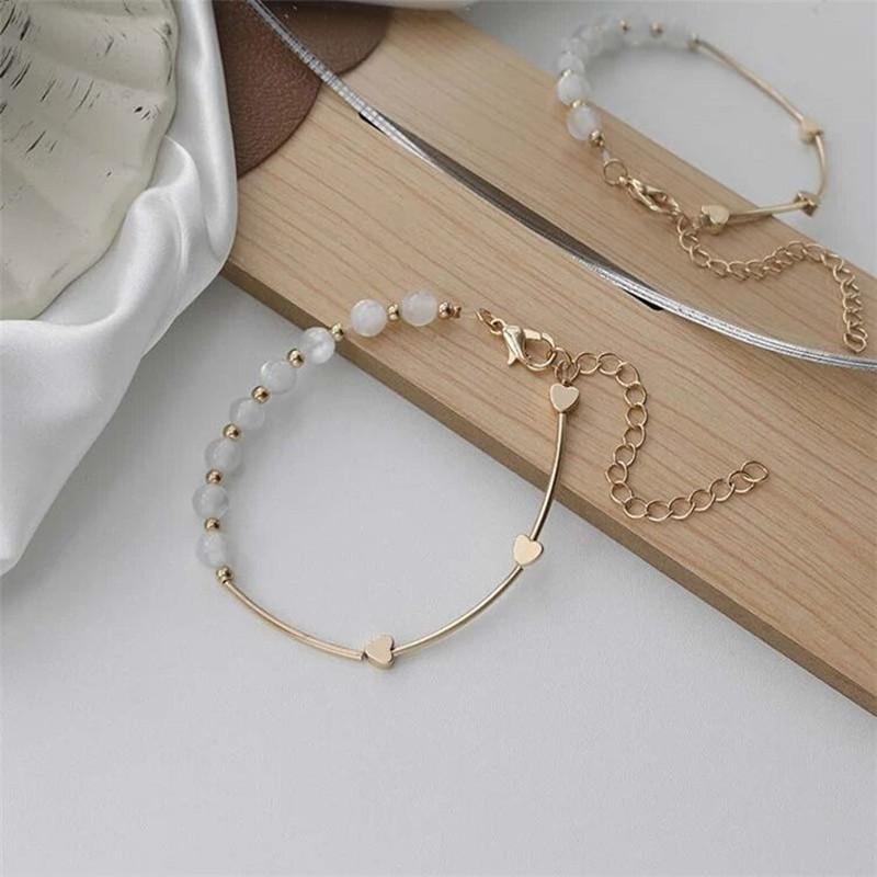 Opal Bracelet For Women Asymmetric Love Bracelet Simple Personality Fashion Bracelet Student Jewelry Birthday Gifts