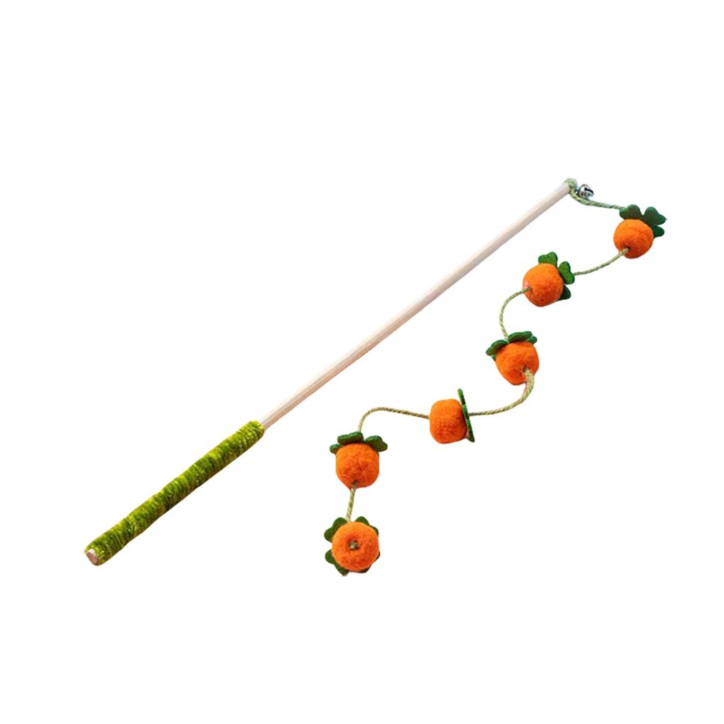 Wand Toy With Bell: Floral Teaser For Cats & Kittens