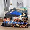 Lupin III Napoleon's Dictionary Anime Print Soft Flannel Throw Blanket Lightweight Warm Sofa Couch Bed Home Decor Cover