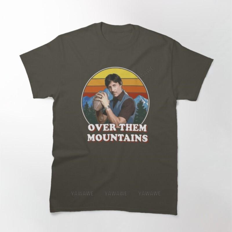 Mens brand fashion tshirt Summer T shirts For Men Over them Mountains Printed T Shirt male oneck short sleeve casual tops S
