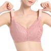 New Wavy Lace Front Buckle Underwear Women's Setting Cup Adjustable Shoulder Strap No Steel Ring Large Size Text