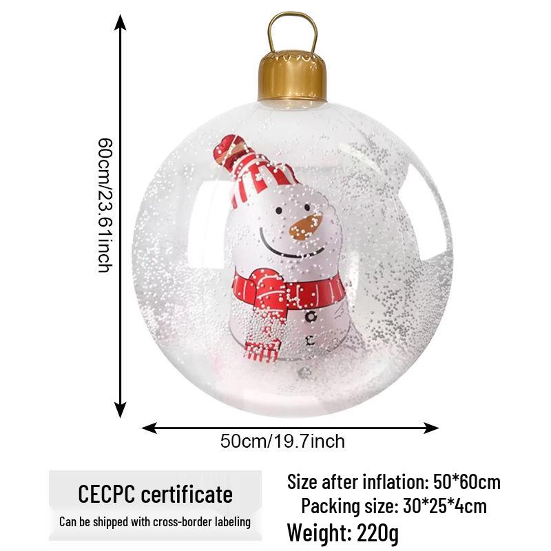Cross-Border Christmas Courtyard Decoration: PVC Lantern & Inflatable Christmas Ball Set