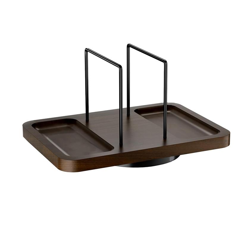 A84X-Rotating Metal Napkin Holder For Table, Napkin Dispenser With Salt And Pepper Shaker Caddy Standing Paper Towel Holder