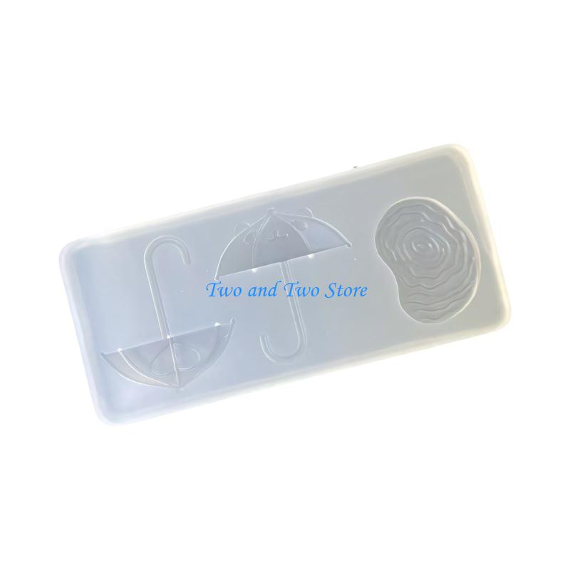 HX6F Multifunctional Silicone Crafting Mold Umbrella Pendant Molds for Epoxy Resin Crafts and Decorative Pendant CN