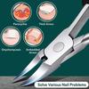 Professional-Grade Stainless Steel Toe Nail Clipper with Ergonomic Handle for Ingrown and Thick Toenails
