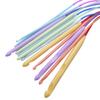 12Pcs Knitting Needles Tool Colorful Afghan Tunisian Crochet Hooks Set Flexible Multifunctional 120cm for Handicraft Enthusiasts