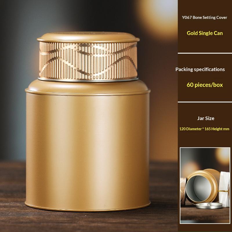 

Нова міні-порожня консервна банка для чаю, побутова закрита банка для зеленого чорного чаю, портативна маленька коробка для упаковки чаю для подорожей, банка для зберігання паперу золотий