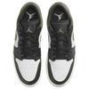 Air Jordan 1 Low Black Toe Medium Olive Unisex Sneakers Green White 553558-092