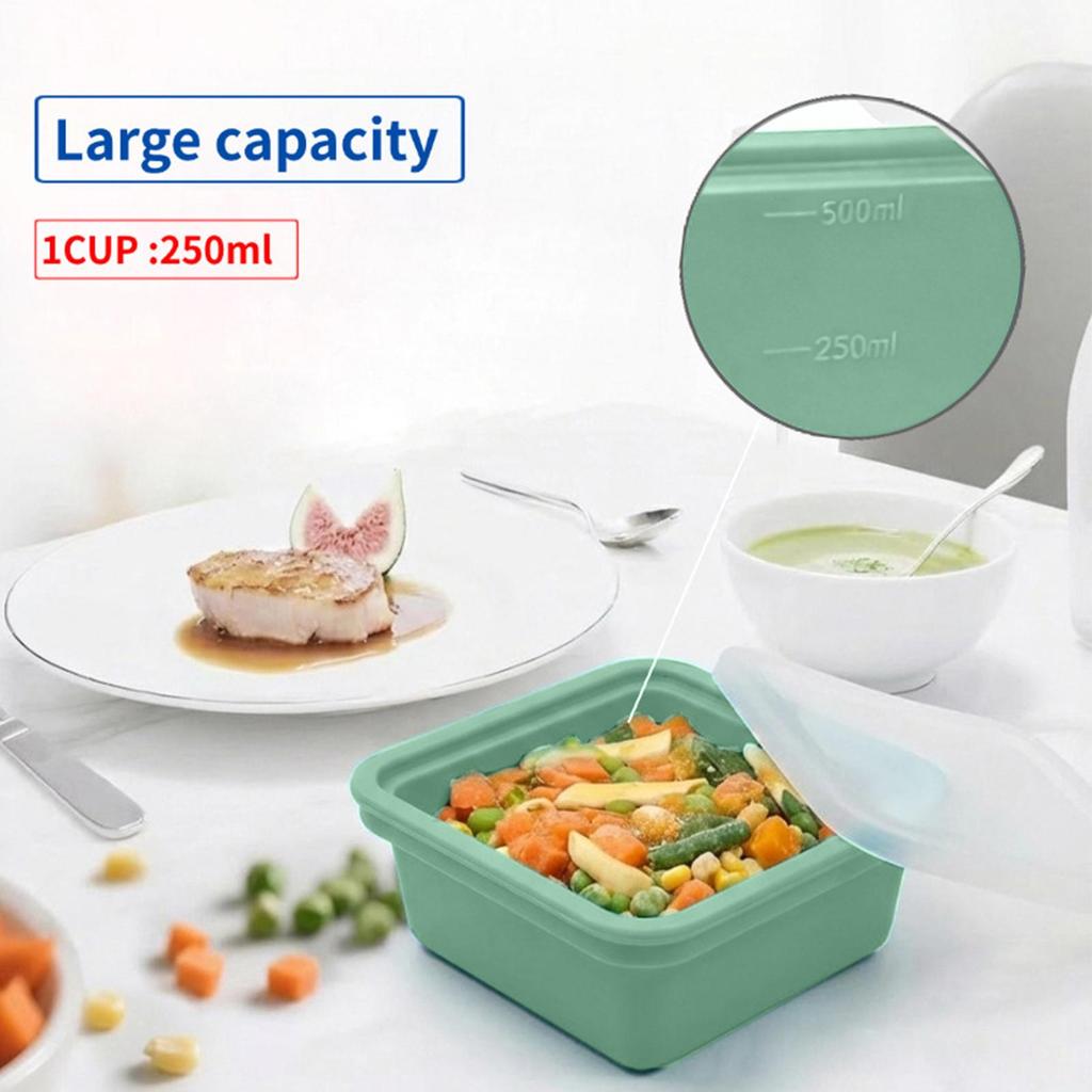 Silicone Soup Freezer Molds 500ml Leakproof Dishwasher Safe Tray Silicone Food Freezer Molds For Home Kitchen Apartment
