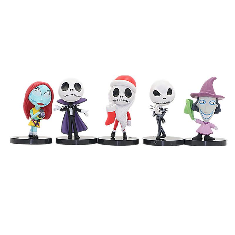 10pcsset The Nightmare Sally Jack Skellington Christmas PVC Model Vinyl Figurine Halloween Gift Action Figure Toys