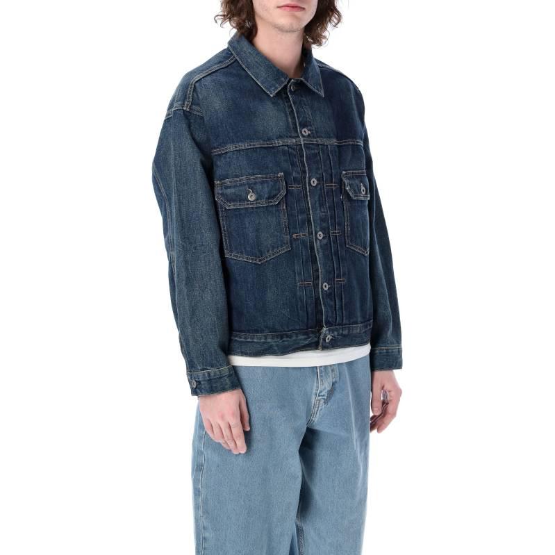 Levis Solid Color Washable Button-Down Long Sleeve Denim Jacket Men jackets Blue 21261-0027