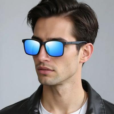 Light Weight TR90 Men Sun Glasses Classic Square Sunglasses For Male High Quality Driving Eyewear Outdoor Shades UV400