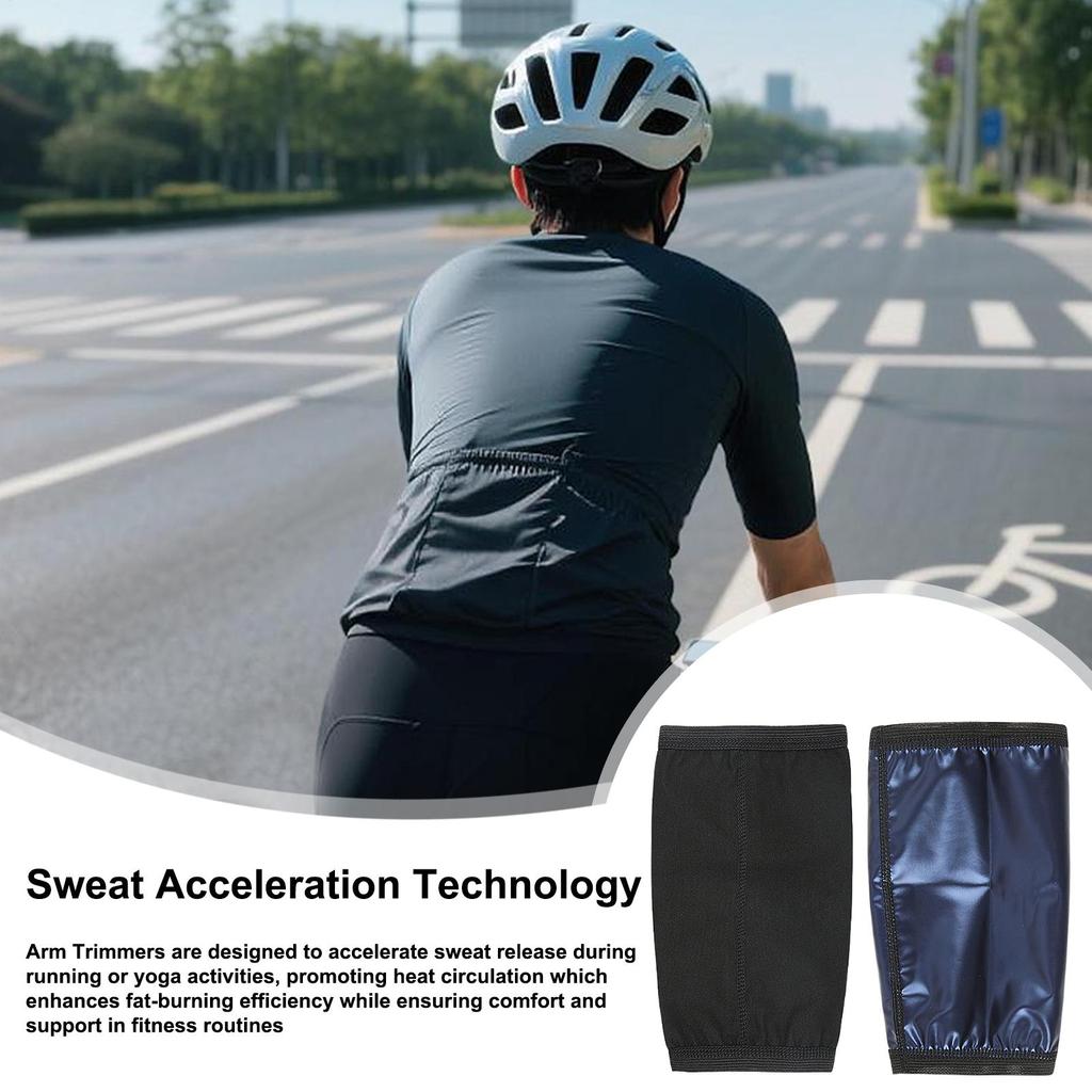 Arm Sweat Bands 2 Piece Adjustable Trainer Compression Sleeves Compression Wrap Sport Sauna Sweat Bands For Women Men Home