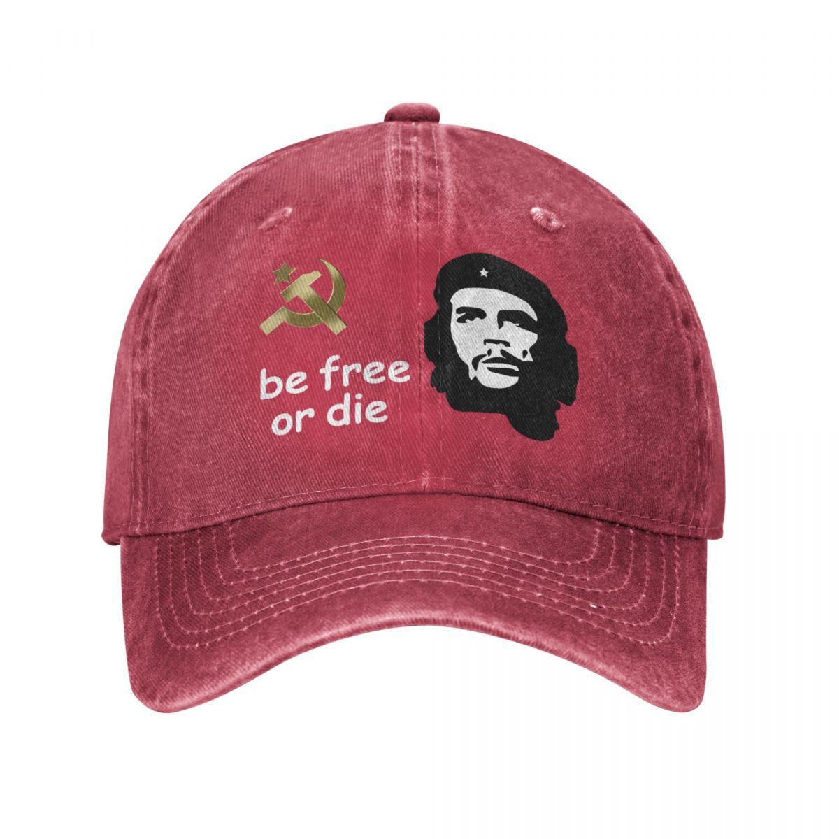 

Бейсболка Че Гевара для миття води Комуністичний Be Free or Die Sports Esthetic Retro Baseball Hat Чоловічі кепки One Size