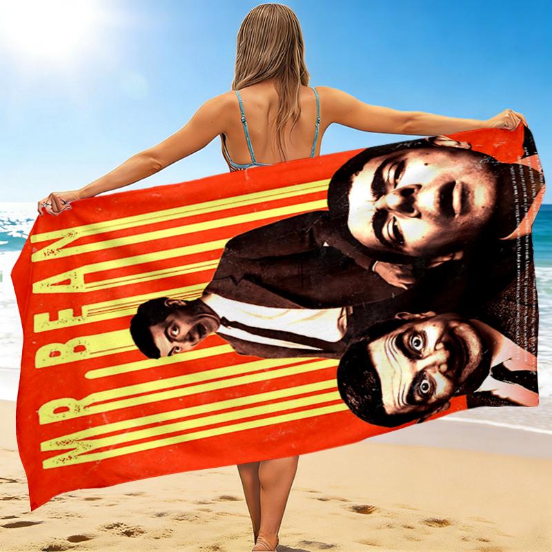 1Pc Mr Bean'S Comic Adventures Beach Towel, Quick Dry, Multi-Use for Beach Pool Gym Yoga Home Travel, Christmas, Halloween, Xmas Gift M929178