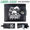 K-Pop Demon Hunters Wallet Black Soft Leather Snap Closure with Zipper Coin Pocket 1pcs