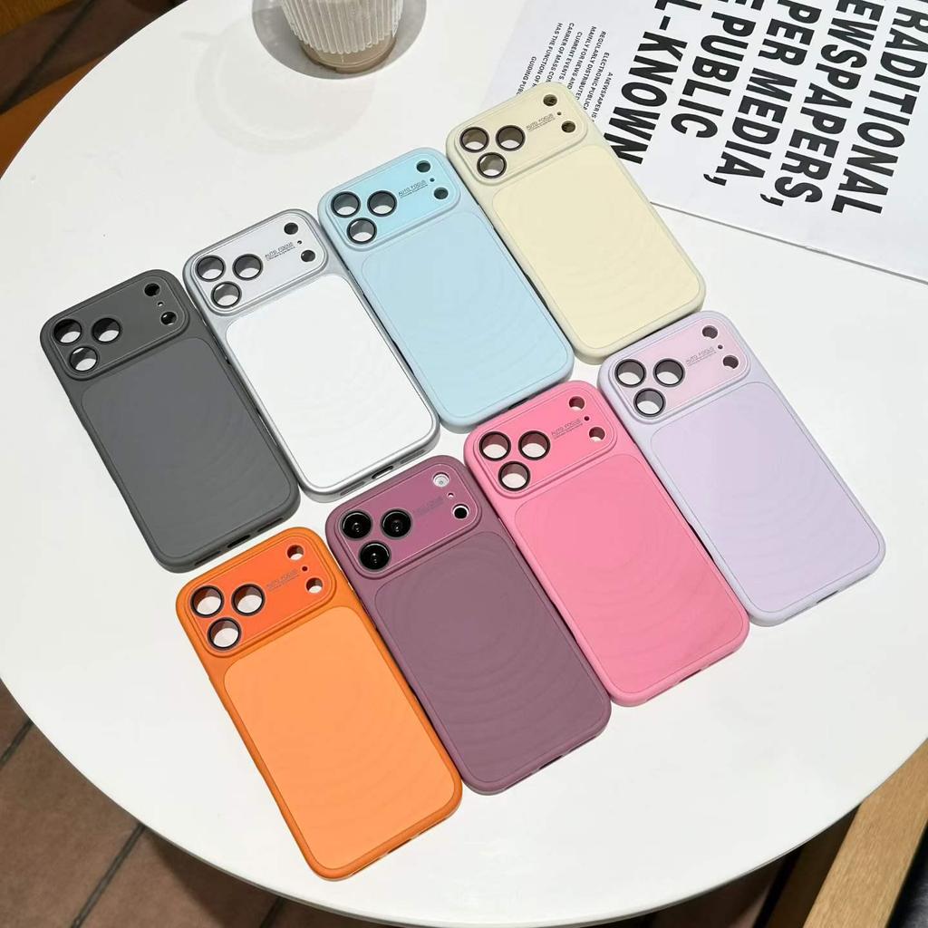 iPhone 17 Pro Max Anti-Fall Case: Simple Solid Color Design for Men and Women