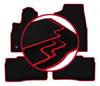 Velours-Fußmatten mit rotem Rand für: Ford Explorer MK6 ST-Line Pickup (2019-)