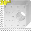 Cabinet Hinge Repair Plate Kits Stainless Steel Furniture Door Hinge Mounting Plate with Hole Home Kitchen Cupboard Fixing Tools