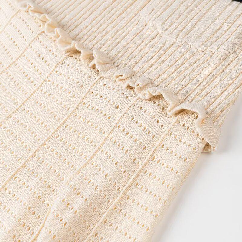 2024 Autumn Women's European & American Style Color Block Knitted Vest Dress