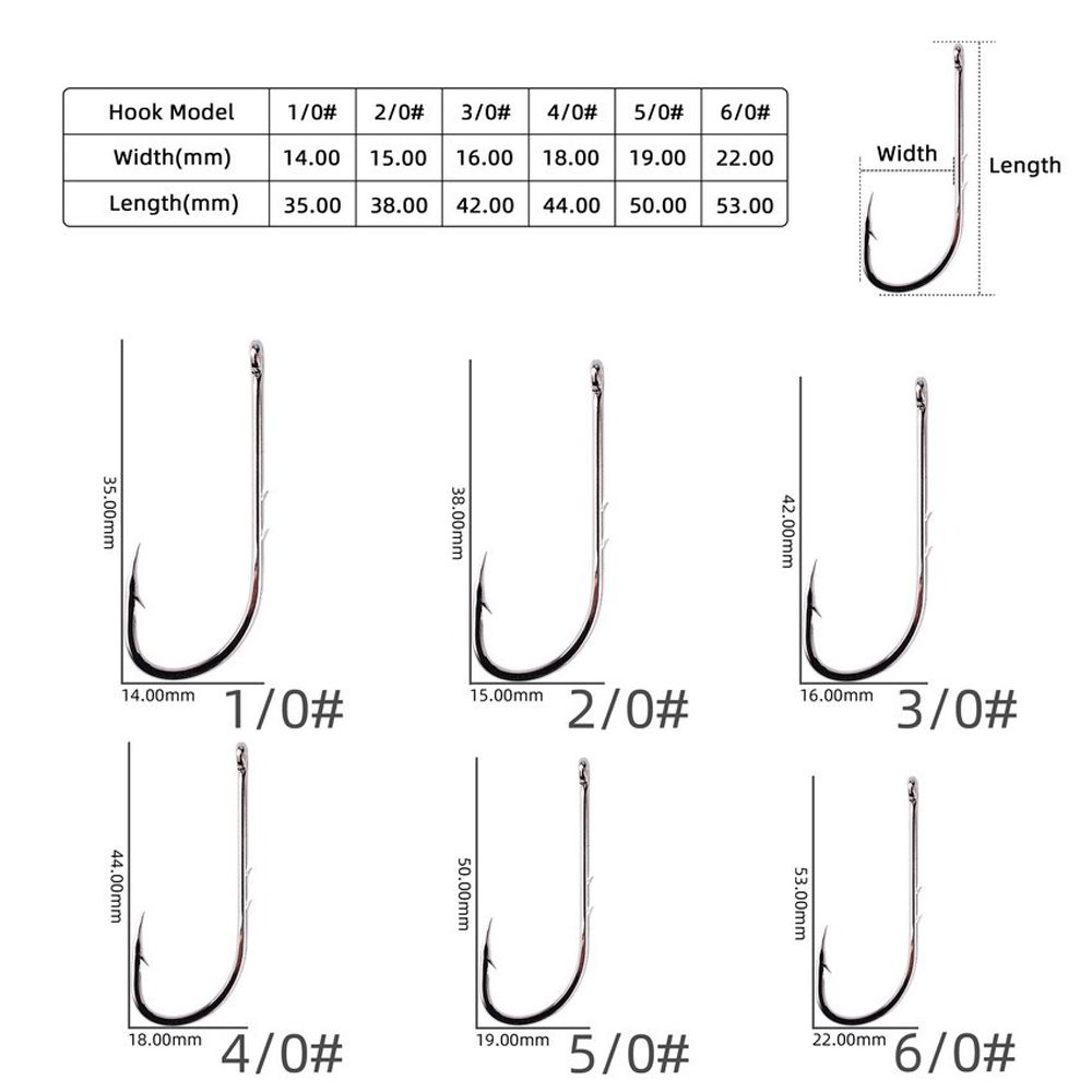 Hook Long Handle Long Shank Fishing Hook Barbed Fishhook Offset Narrow Bait Hook High Carbon Steel