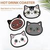 10 Pcs/Set Silicone Mat Cup Bar Home Cartoon Animal Coaster,for Hot Drink Coffee Milk Tea Mug Cup A