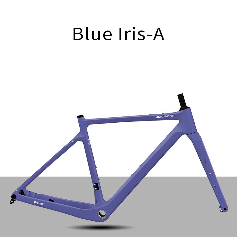 

BXT-135 Рама гравийного велосипеда Карбон 700C/27.5er Дисковый тормоз Карбоновый фреймсет гравийного велосипеда BXT Blue lris Gloss-54 синий