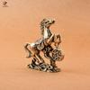 52g Brass Horse Step On Coins Lucky Statue Feng Shui Desk Miniatures Pure Copper Crafts Collections china Home Office Figurines