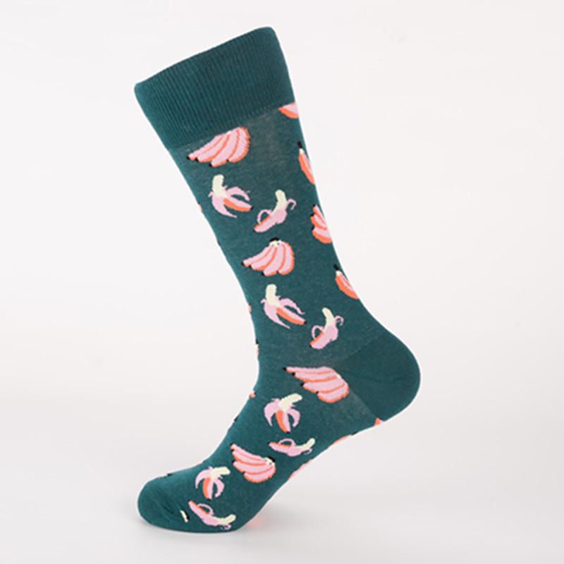 Bunte Herren-Fruchtsocken - Mittellang, Kartenloses Design für Paare