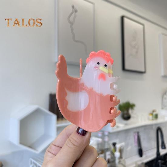Animal Shape Hair Claw Cartoon Chicken Pig Milk Shape Hair Clip Acetic Acid Anti-slip Design Women Girl Hair Accessories