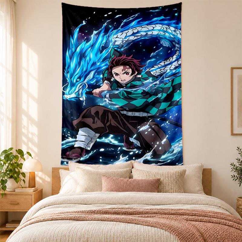 Akaza Demon Slayer Tapestry highquality for decorating living room bedroom dorm walls ideal as bedroom wallart orholiday gift