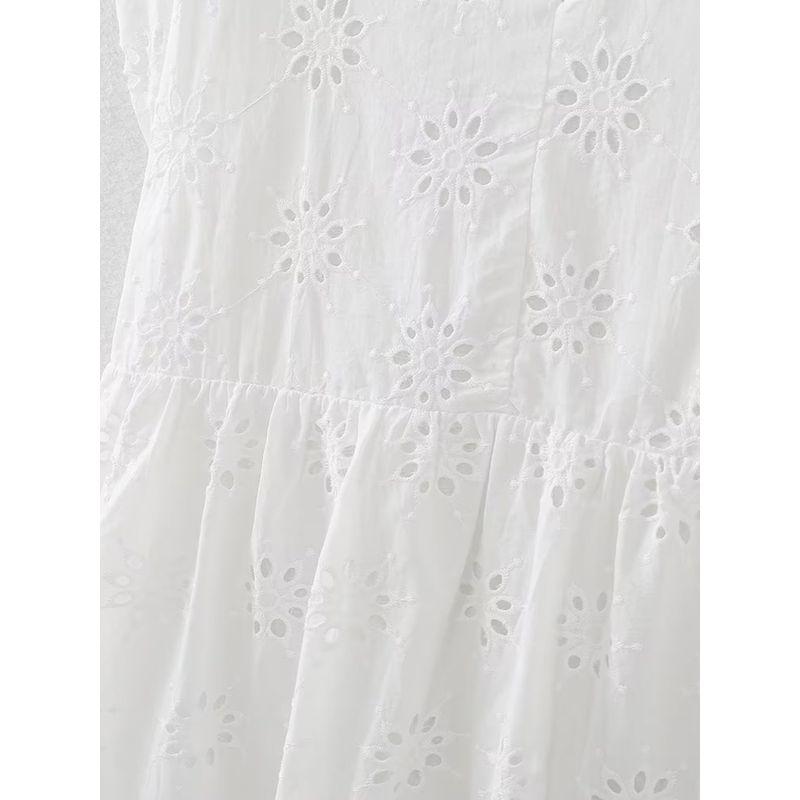 Kaslead New Arrival Women's Clothing Fashion Style Cut Out Embroider Short Dress 7521269 250