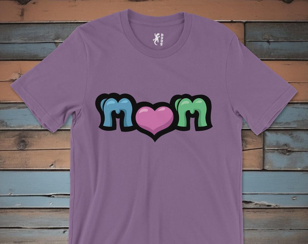 Mom tee shirt to show Mom you love her! Cute heart mother shirt for momma's we love