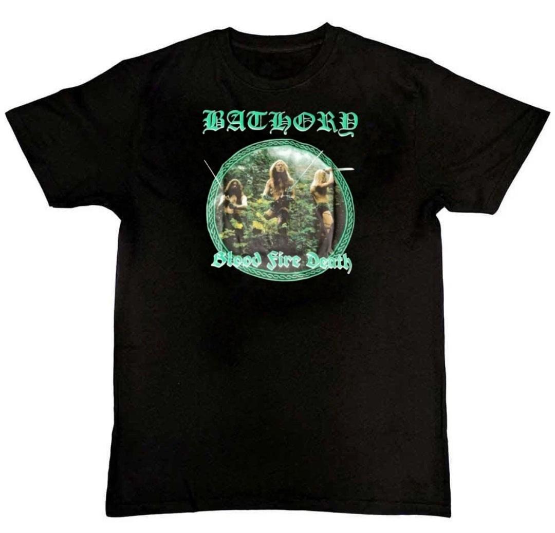 New! Bathory band blood fire death Graphic Mens T-Shirt M