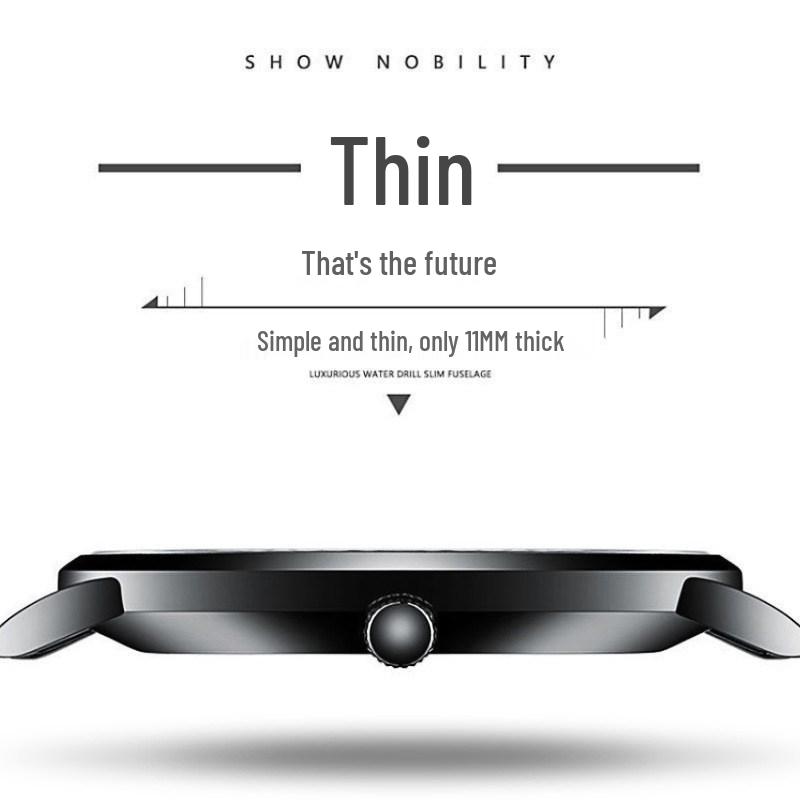 Men's Ultra-Thin Luminous Automatic Watch for Junior High & High School Students: Waterproof & Silent