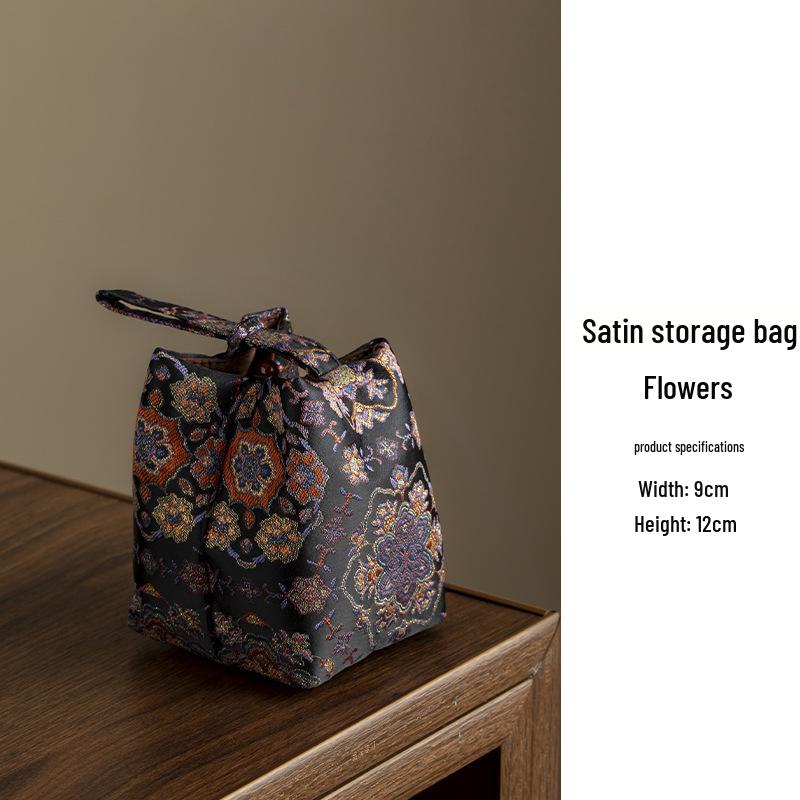 Portable Fabric Bag for Tea Set and Accessories - High-End Chinese Design
