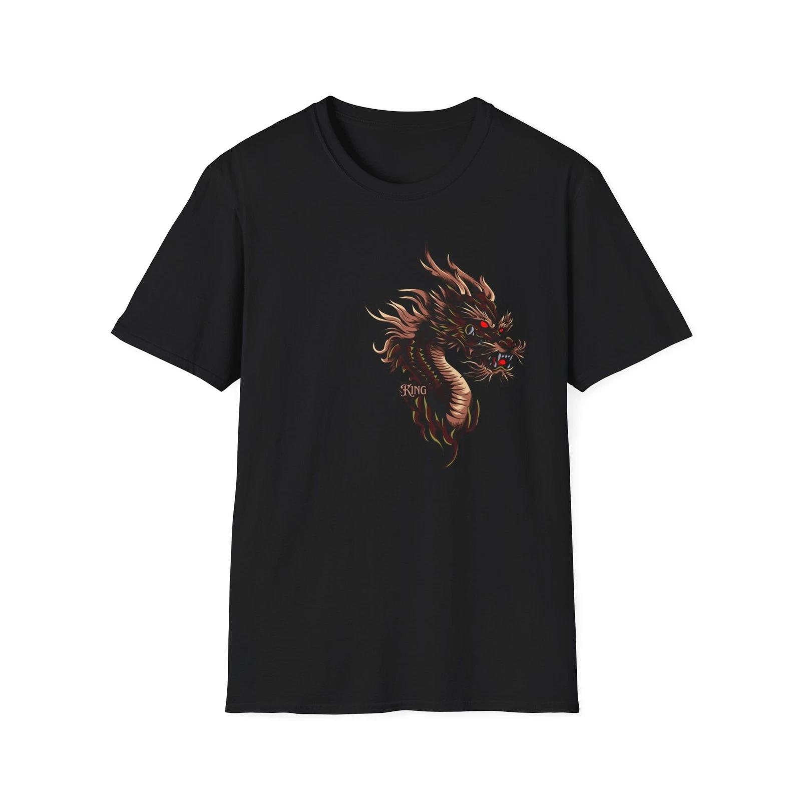 Red & Gold Dragon T-Shirt, Personalized gift,Vacation Shirt, Summer T-Shirt 2XL