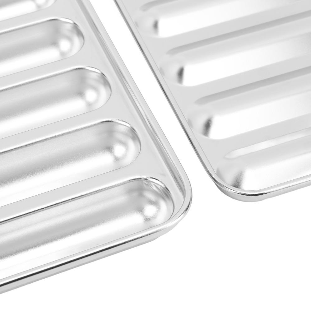 304 Stainless Steel Hot Dog Mold Silver Sausage Baking Mold Durable Sausage Mold Home Kitchen