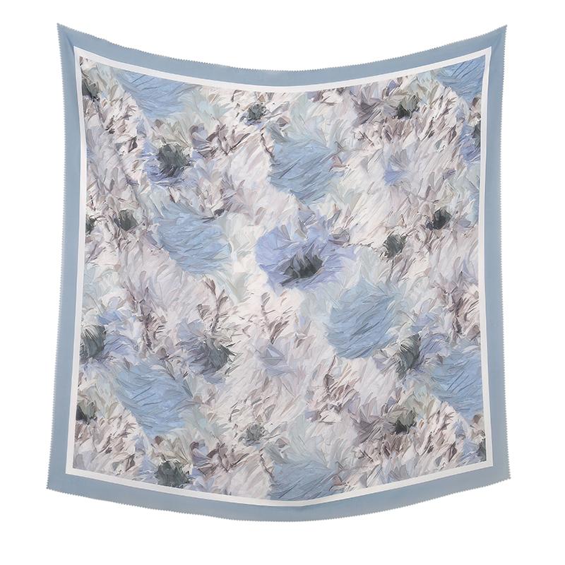 New Malaysia Printed Hijab Scarves Cotton Voile Square Scarf Hijab Tudung Bawal Muslim Women Headscarf Wraps Hijabs 110*110cm