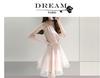 Robe Midi Chiffon Style Coréen Fausse Deux Pièces Été 2026 pour Femmes