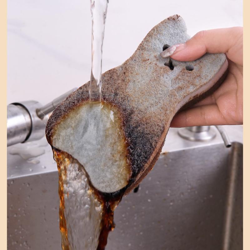 4pcs Thick Cute Cat Sponge Set for Kitchen - Durable Dishwashing & Cleaning Tools