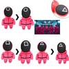 Red Game Squid Guard Worker Staff Plush Toys Front Man 001 456 218 Doll Stuffed