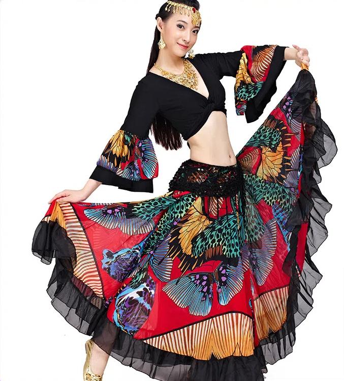 Oriental Dance Swinging Skirt Flower Skirt Set Belly Dance Skirt Swinging Dance Skirt Belly Dance Skirt Set